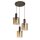 Lampe à suspendre 3 flammes brun ambre E27 D : 47 cm