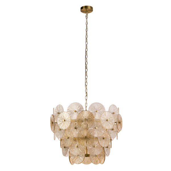 Lampe à suspendre verre métal Ø 64 cm 9x G9 Moderne artistique