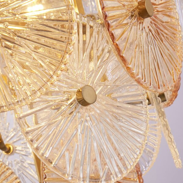 Lampe à suspendre verre métal Ø 64 cm 9x G9 Moderne artistique
