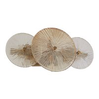 Lampe de plafond métal verre L : 40 cm en laiton...