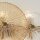 Lampe de plafond métal verre L : 40 cm en laiton ambre clair