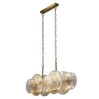 Lampe à suspendre verre métal L : 90 cm en...