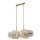 Lampe à suspendre verre métal L : 90 cm en bronze ambre clair