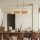 Lampe à suspendre verre métal L : 90 cm en bronze ambre clair