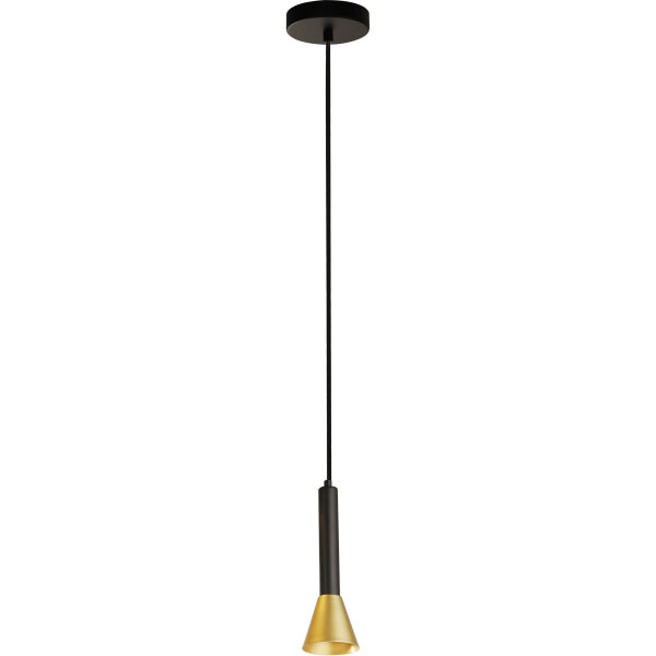 Lampe à suspendre Noir Or GU10 D : 9 cm Métal Rétro