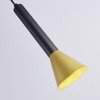 Lampe à suspendre Noir Or GU10 D : 9 cm...