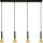 Lampe à suspendre 4 flammes en noir or GU10 métal rétro