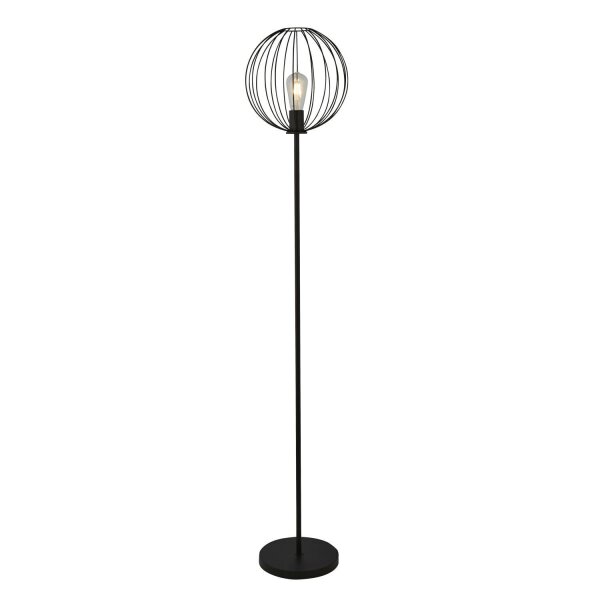 Lampadaire Noir E27 161 cm Métal Rétro CAMERON