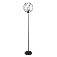 Lampadaire Noir E27 161 cm M&eacute;tal R&eacute;tro CAMERON