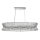 Lampe à suspendre chrome clair cristal 10x G9 L : 100 cm