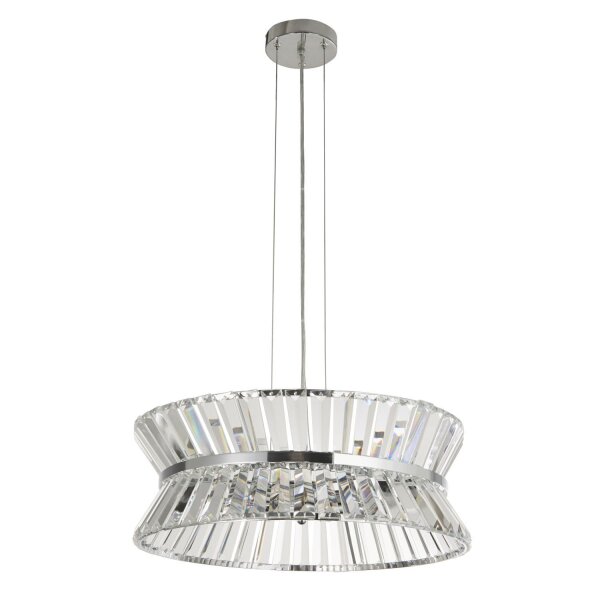 Lampe à suspendre cristal Ø 50 cm rond 7x G9 Art Nouveau