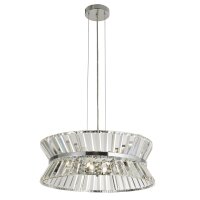 Lampe à suspendre cristal Ø 50 cm rond 7x...