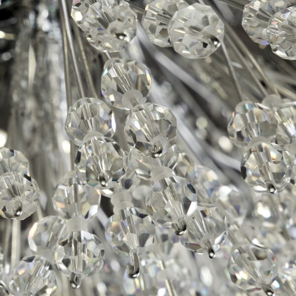 Suspension cristal 7 flammes G9 D : 40 cm verre métal