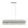 Suspension cristal 100 cm de long chrome clair 16x G9