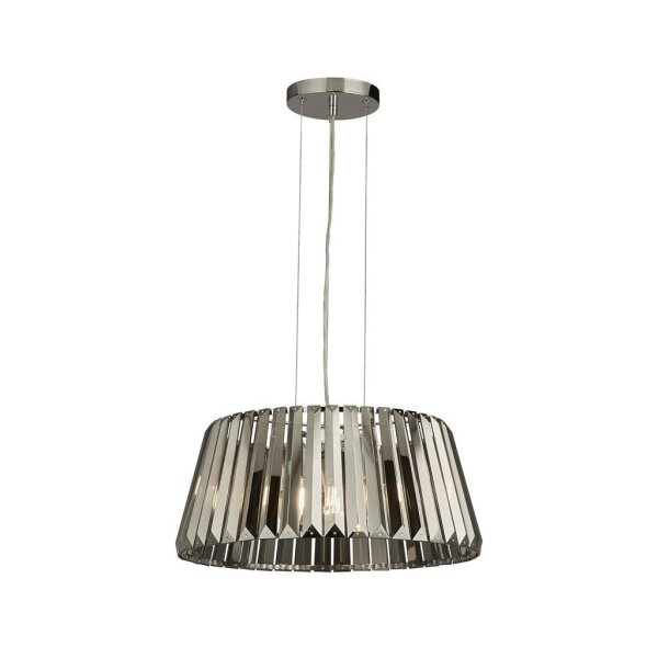 Suspension verre fumé cristal Ø 47 cm H : max. 150 cm