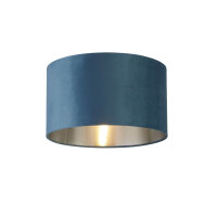 Abat-jour velours Ø 38 cm pétrole argent...