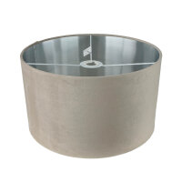 Abat-jour velours taupe argent D : 38 cm pour lampe...