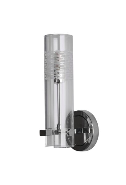 Lampe de salle de bain murale IP44 H : 28,5 cm Chromé Clair G9