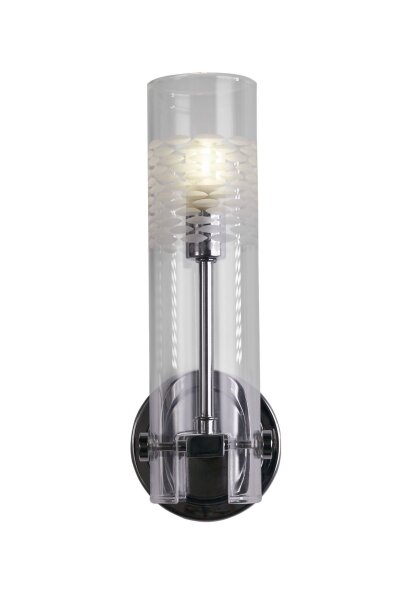 Lampe de salle de bain murale IP44 H : 28,5 cm Chromé Clair G9