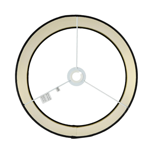 Abat-jour Lampe à suspendre Noir Or Ø 40 cm Tissu Moderne