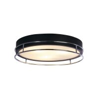 Plafonnier noir chromé IP44 E14 Ø 40 cm...