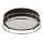 Plafonnier salle de bain IP44 2x E14 D : 30 cm noir chrome