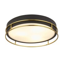 Plafonnier de salle de bain IP44 Ø 40 cm rond noir...