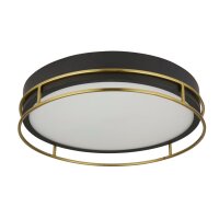 Plafonnier de salle de bain IP44 Ø 40 cm rond noir...