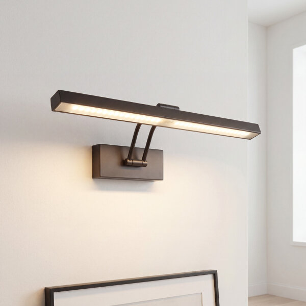 Lampe à tableau LED noire aluminium ajustable 3000 K