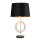 Lampe de table 56 cm D : 35 cm E27 en or noir rond