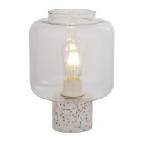 Lampe de table Blanc 28 cm petit verre Béton...