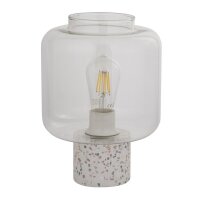 Lampe de table Blanc 28 cm petit verre Béton...