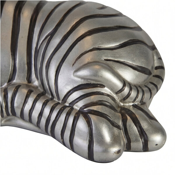 Lampe de table moderne 35 cm Zebra E27 en argent noir