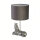 Lampe de table moderne 35 cm Zebra E27 en argent noir