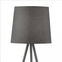 Lampe de chevet tripode E14 54 cm en argent mat gris