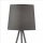 Lampe de chevet tripode E14 54 cm en argent mat gris