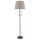 Lampadaire 152 cm E27 en laiton antique Crème Abat-jour en tissu