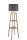 Lampadaire avec support Bois Tissu Gris Naturel E27 152 cm