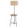 Lampadaire Tr&eacute;pied 155 cm E27 avec support Bois M&eacute;tal Tissu