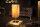 Lampe de table tissu métal H:44 cm E27 en noir or