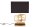 Lampe de table confortable noir or tissu anti-éblouissement E27