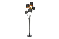 Lampadaire flexible tissu noir or 178 cm...