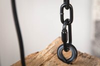 Lampe à suspendre allongée en bois naturel...