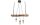 Lampe à suspendre allongée en bois naturel L:73 cm E27 confortable