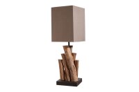 Lampe de table tissu bois anti-éblouissement E14...