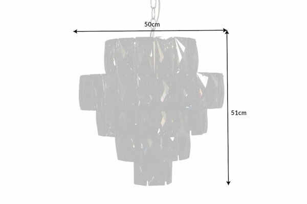 Lampe à suspendre verre gris Ø50 cm 6-flamme E14 stylée