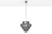 Lampe à suspendre verre gris Ø50 cm...