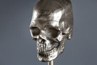 Lampe de table argent noir tête de mort E27...