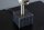 Lampe de table argent noir tête de mort E27 métal tissu