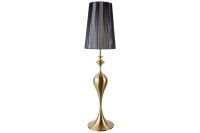 Lampadaire métal nylon or noir E27 160 cm...